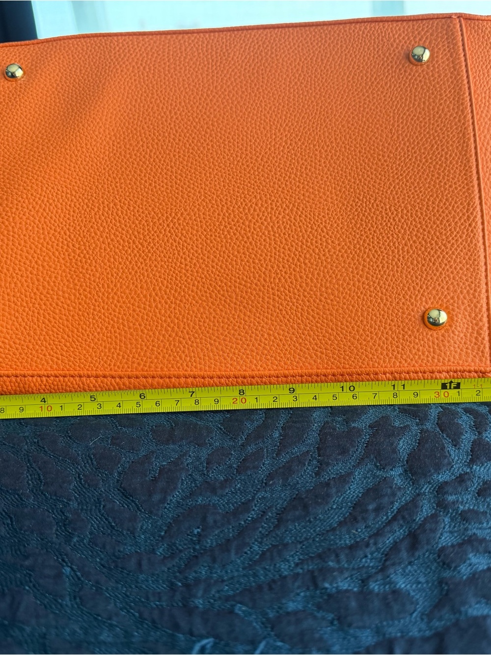 Orange Leather Tote Bag - Women - Picture 9 of 12